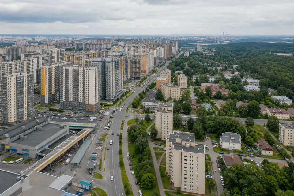 Жилая застройка Мурино и Нового Девяткино